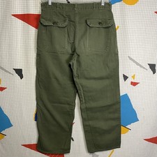 Vintage 50s 60s Og-107 Pants Fatigues 33x29 Fruit Of Loom Sanforized Og107 USGI