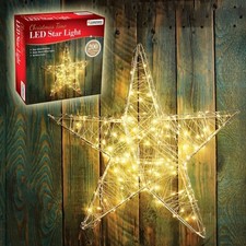 50cm LED Star Light Christmas 3D Indoor Decoration Wreath 200 LED - Warm White