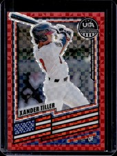2026 Panini Stars and Stripes Prizm Xander Tiller Red Power #/149