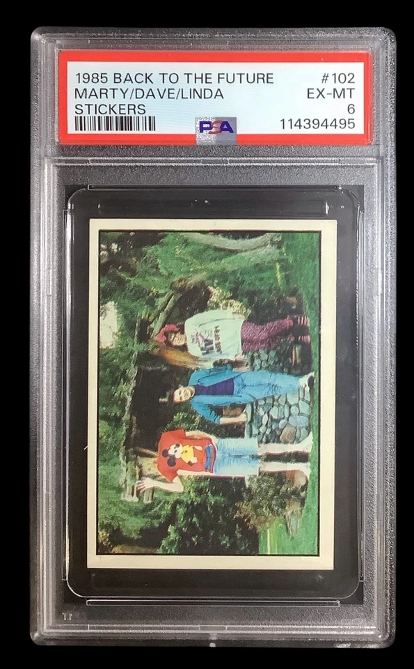 1985 panini back to the future 102 dave, linda & marty mcfly; family photo PSA 6 - Image 3 of 4