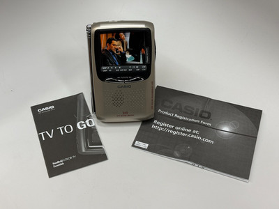 Casio Portable LCD Color TV EV-570B TFT Active Matrix 2.5'' Screen Excellent Cond