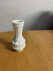 Vtg Milk Glass  Bud Vases 4" X & O Cottage Core.  Mini