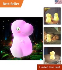 Dinosaur Night Light for Kids, Cute Silicone Night Light, 7 Adjustable Color ...