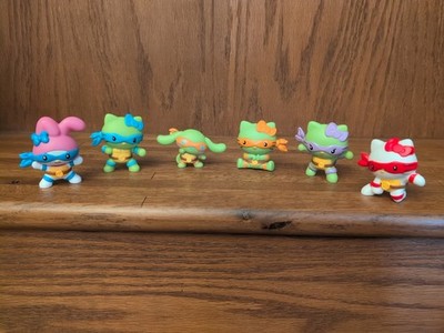 McDonalds Hello Kitty TMNT Crossover Figures Set of 6 Collectible Happy Meal Toy