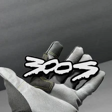 2PC(pair)300S Drip Car Emblem Fender Badges White/Black Aggressive Custom Design