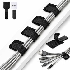 80 PCS Cable Organizer, Cord Organizer for Desk, Wire Holders for Cords with ...