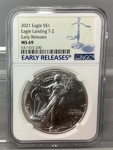 2021 T-2 American Silver Eagle - NGC - MS 69 - Early Releases