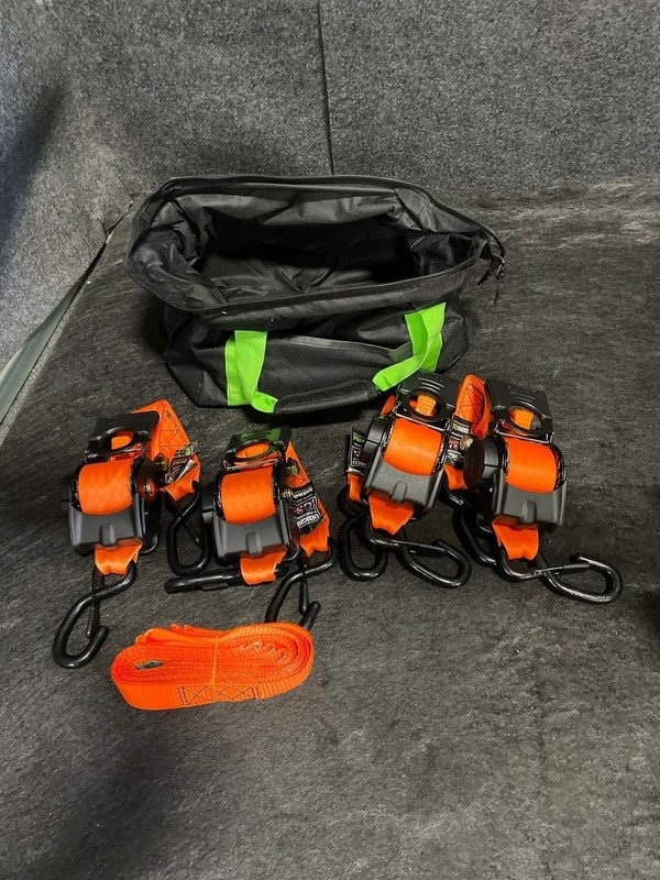 RHINO USA Retractable Ratchet Straps 4-Pack