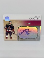 LOGAN COOLEY Rookie 2023-24 UD The Cup Rink Gallery Auto /25 Utah RC #RGLC-V1