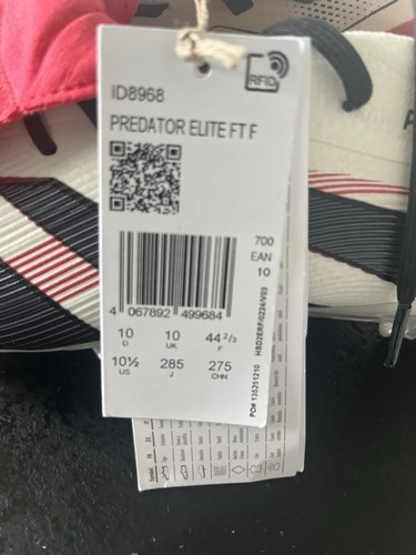 Fußballschuh Adidas Predator Elite FG Champagne Weiss Schwarz 44 2/3 - Bild 9 von 9