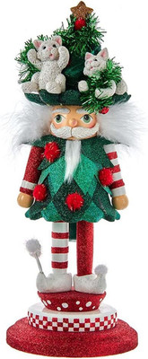14-Inch Hollywood Cats in Tree Hat Nutcracker