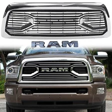 Chrome Grille For 2010-2012 2013-2018 Dodge Ram 2500 Bumper Grill Hood W/Letters