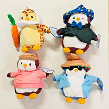 4 LOT Pudgy Penguins Plush Buddies Stuffed Animals Series 2 Wizard Sombrero