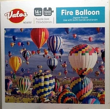 Fire Balloon 1000 pc 29.52" X 19.68" Vatos Toys Qi Han Toy Factory Puzzle
