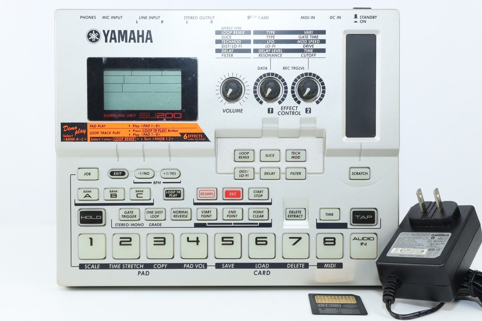 Yamaha SU200 Sampler sampling Unit W/carrybag,Adapter,Smart Media 32MB From JP