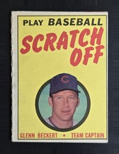 1971 Topps Scratch Offs Glenn Beckert - Chicago Cubs - VG