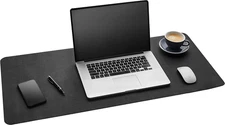 Desk Protector, Office Desk Pad - Large 36" X 17" Black, Computer Desk Mat Cover