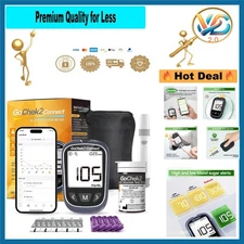 Gocheck2 Bluetooth Blood Glucose Monitor Kit – 10  Strips & Lancets, Accurate...