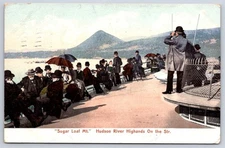 Antique New York Postcard Hudson River Highlands Sugar Loaf Mt 1907