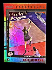 2025 Panini Caitlin Clark Chronicled - Bright Night Eclipses Sun #27 Red Foil