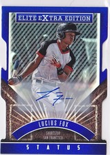 2015 Lucius Fox Elite Status Die-Cut  Auto  RC 28/50    #36 (A6124)