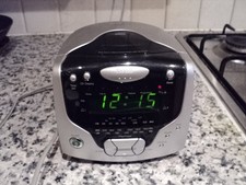 Roberts Clock Dual Alarm MW/LW/FM 3 Band Radio CD Player Cube CR9986 Working