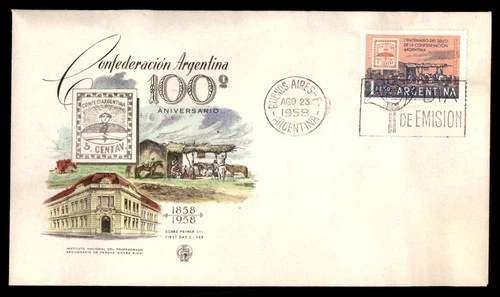 Mayfairstamps Argentina FDC 1958 Confederation Centenary House First Day Cover a