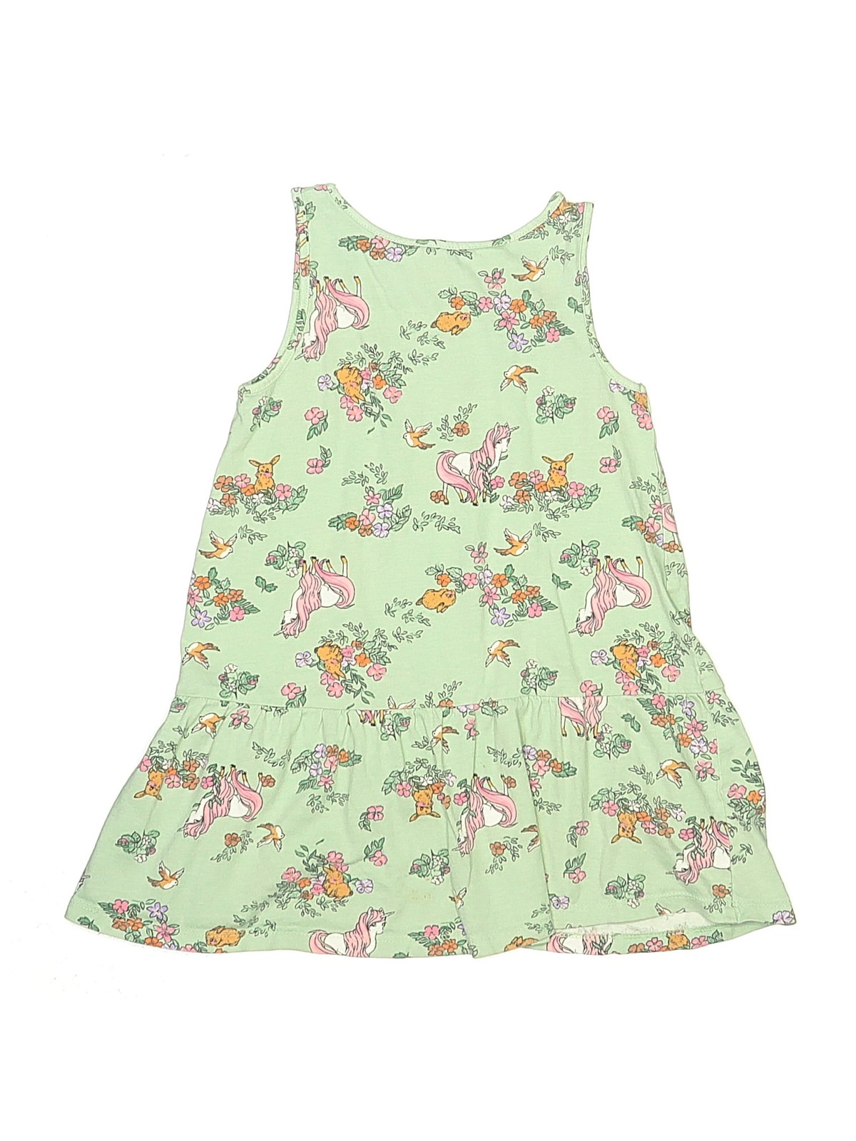 H&M Girls Green Dress 3 thumbnail 2