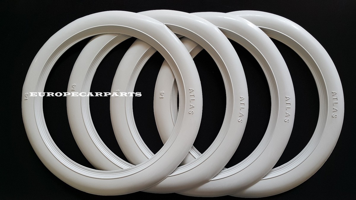 Atlas 20'' inch White Walls Fakewall Tire insert Trim set For Car