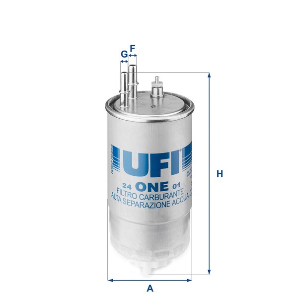 Kraftstofffilter UFI 24.ONE.01 Filtereinsatz FüR Opel Fiat Lancia Peugeot Alfa 2-image
