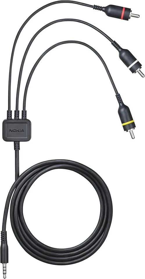 Cable compuesto GENUINO/Nokia CA-75U salida de TV/AV para teléfonos Nokia y caja de TV AHORA Foto 2 de 4