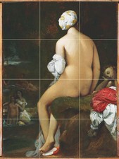 Art Neoclassicism Nude Bather Ceramic Mural Backsplash Bath Tile 2149