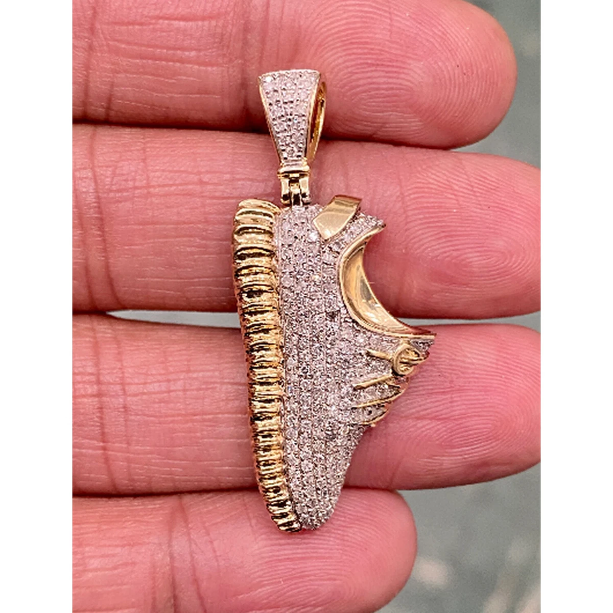 Diamond shoe best sale pendant