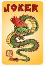 Mah Jongg Jong Mahjong 10 Joker Stickers Dragon - Set #807 ** Free Shipping **