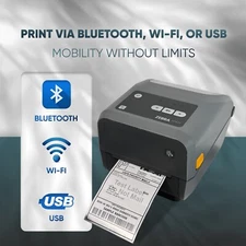 Zebra ZD420 Wireless Direct & Thermal Transfer Label Printer Bluetooth 300 dpi