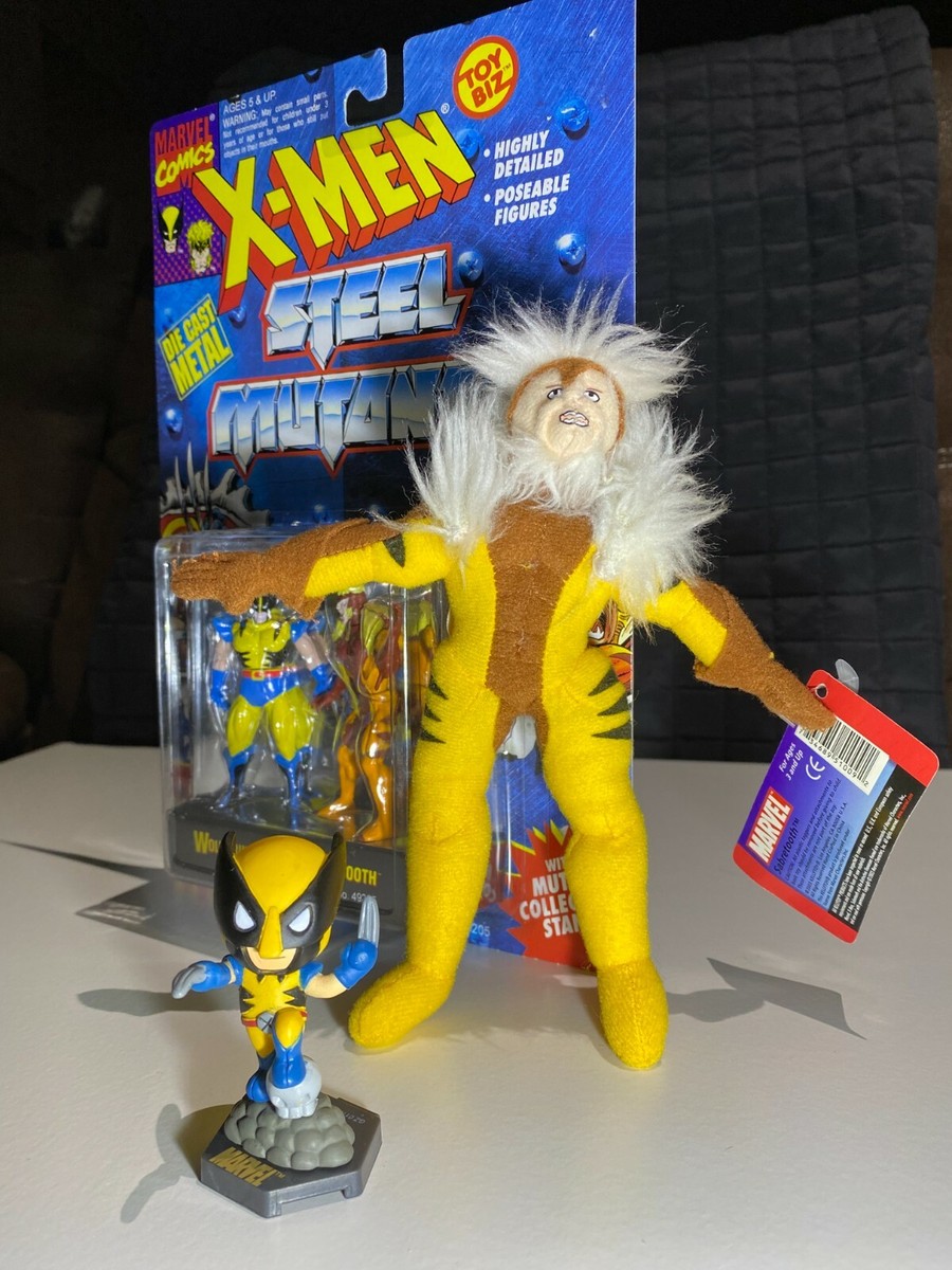 X-Men Steel Mutants Wolverine vs. Sabretooth ToyBiz + Plush