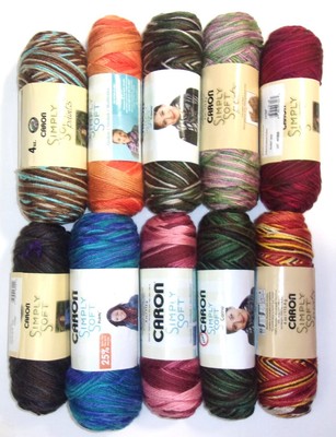 Caron Simply Soft Variegated Yarn in Assorted Styles & Colors (Sold Per Skein)