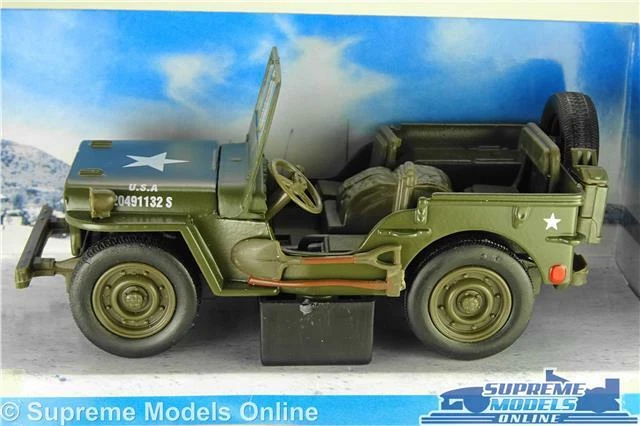 WILLYS ARMY MILITARY JEEP MODEL CAR 1:32 SCALE GREEN USA NEW RAY ISSUE K8 - Image 2 of 4