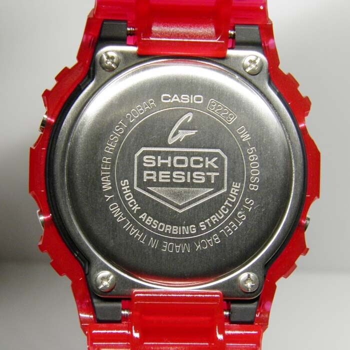 CASIO G-SHOCK DW-5600SB-4JF Color Skeleton Series Red Wrist CASIO G-SHOCK DW-5600SB-4JF Color Skeleton Series Red Wrist