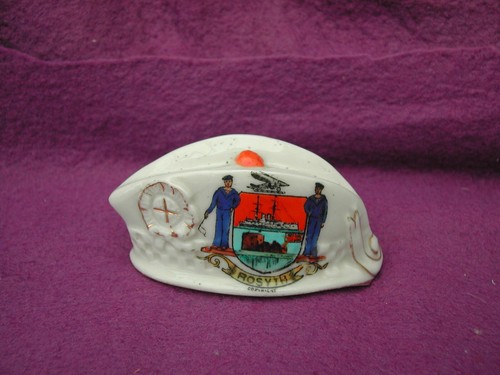 CARLTON Crested China WW1 Glengarry. ROSYTH Crest.