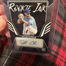 2022 Panini Absolute Rookie Ink Spectrum Blue #RKI-DC Dylan Coleman /199 rc 