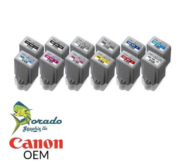 Full Set Canon Pfi-1000 Ink Tanks for Pro 1000 OEM in Date 12 Colors ...