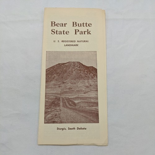 Vintage Bear Butte State Park Sturgis South Dakota Travel Brochure