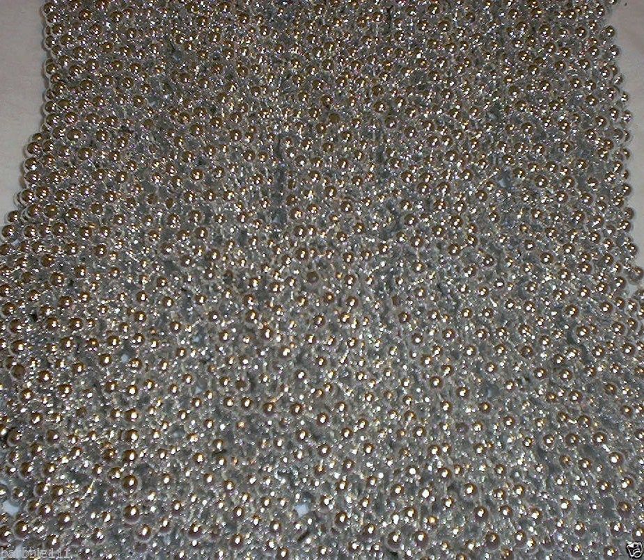 Antique Tea Cup Lot 12-Pack Black Mardi Gras Beads Necklaces | Party Favors, 1 Dozen Lot | Plastic Throw Beads Halloween Necklace - Foto 6