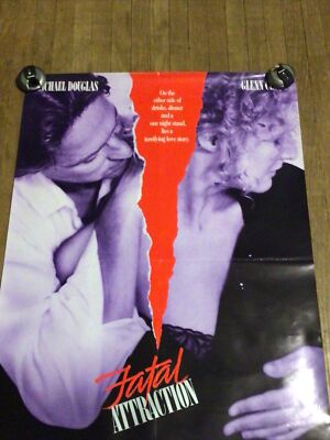 洋画映画ポスター  アトランティック Original 1987 Fatal Attraction Movie Poster 41x27in | eBay