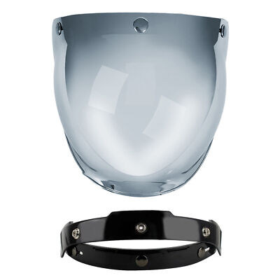 3-Snap Bubble Wind Shield Visor For Biltwell Gringo&Bonanza Motorcycle   D2S7