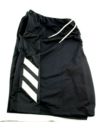 ADIDAS Size 4XLL Black / White Logo 2-Pocket 3 Stripe Men's Basketball Shorts
