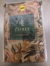 Ralph Lauren Belmont Oaks Standard Pillow Sham-Tapestry Look-100 Cotton-NOS