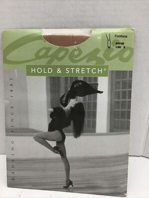 Capezio Footless Tights Light Suntan Nude Womens S #140 Hold & Stretch