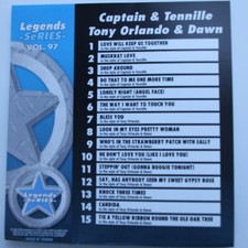 CAPTAIN  TENNILLE,TONY ORLANDO  DAWN LEGEND SERIES 97 KARAOKE CD G NEW,
